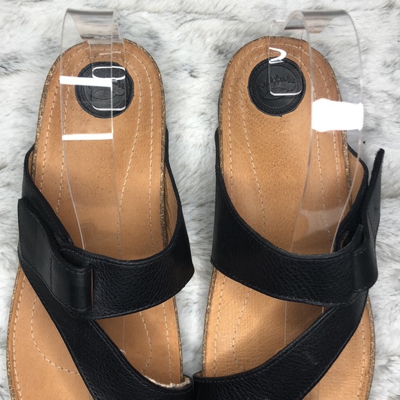 Nurture Black Leather Camdenn Comfort Sandal 8 - Picture 4 of 12